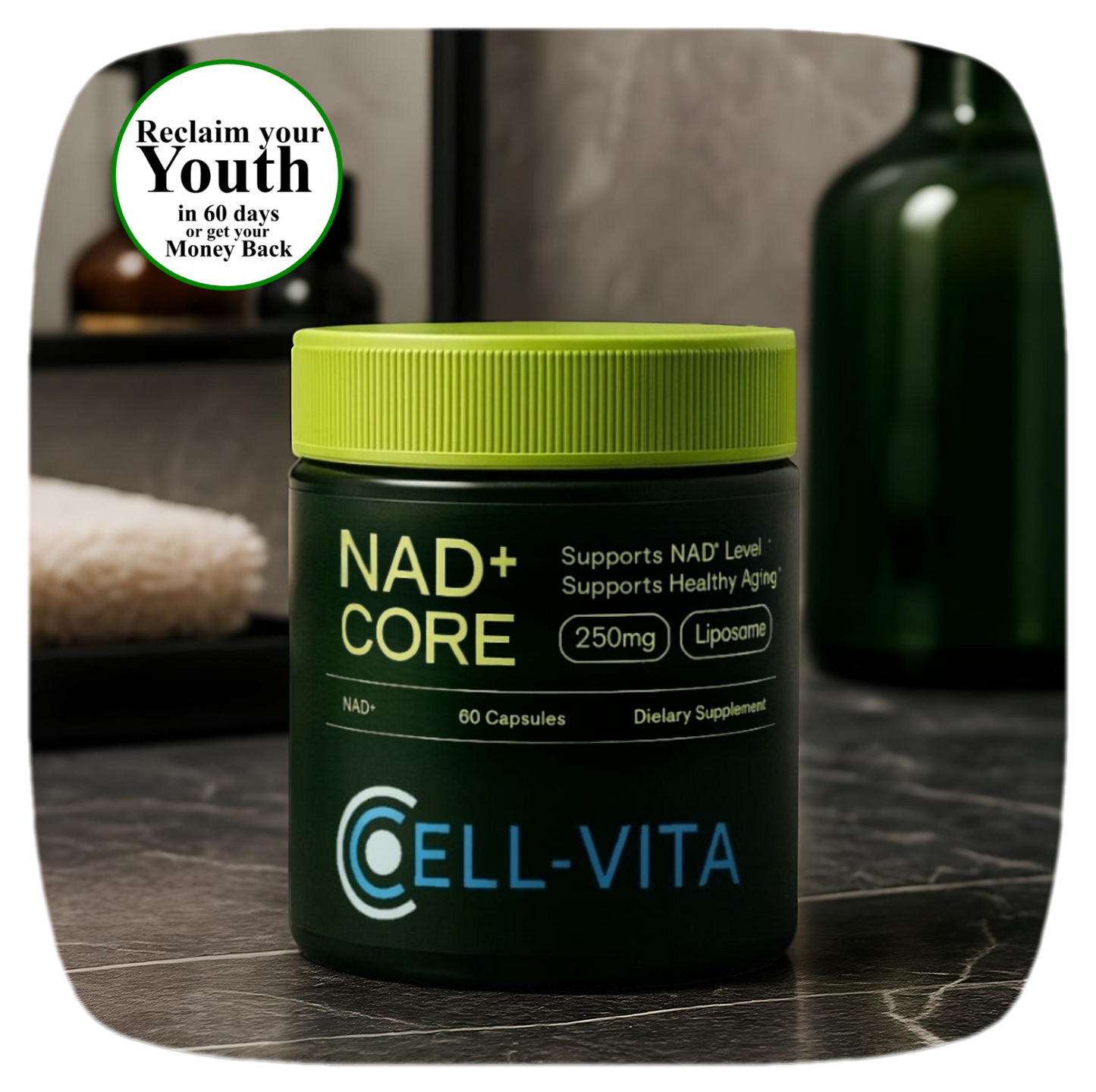 Cell-Vita NAD+ Core - Life Supplement - 60 Capsules