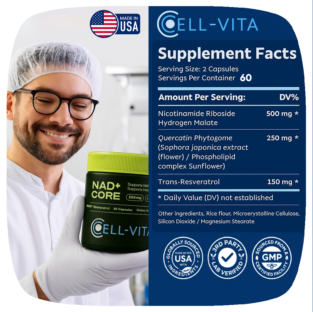 Cell-Vita NAD+ Advanced -  Life Supplement  - 60 Capsules