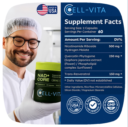 Cell-Vita NAD+ Advanced -  Life Supplement  - 60 Capsules