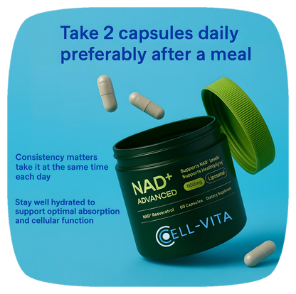Cell-Vita NAD+ Advanced -  Life Supplement  - 60 Capsules